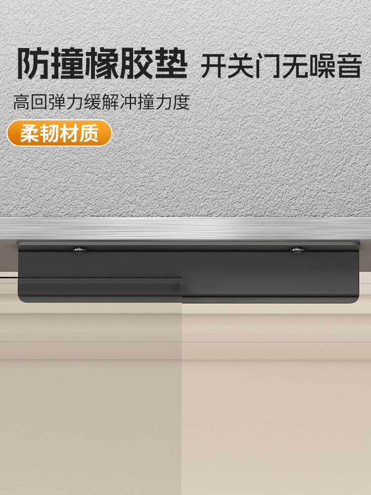 Ouxuge Stainless Steel Glass Sliding Door Stopper Limiter One-Way Sliding Door Anti-Collision Door Stopper Fixer