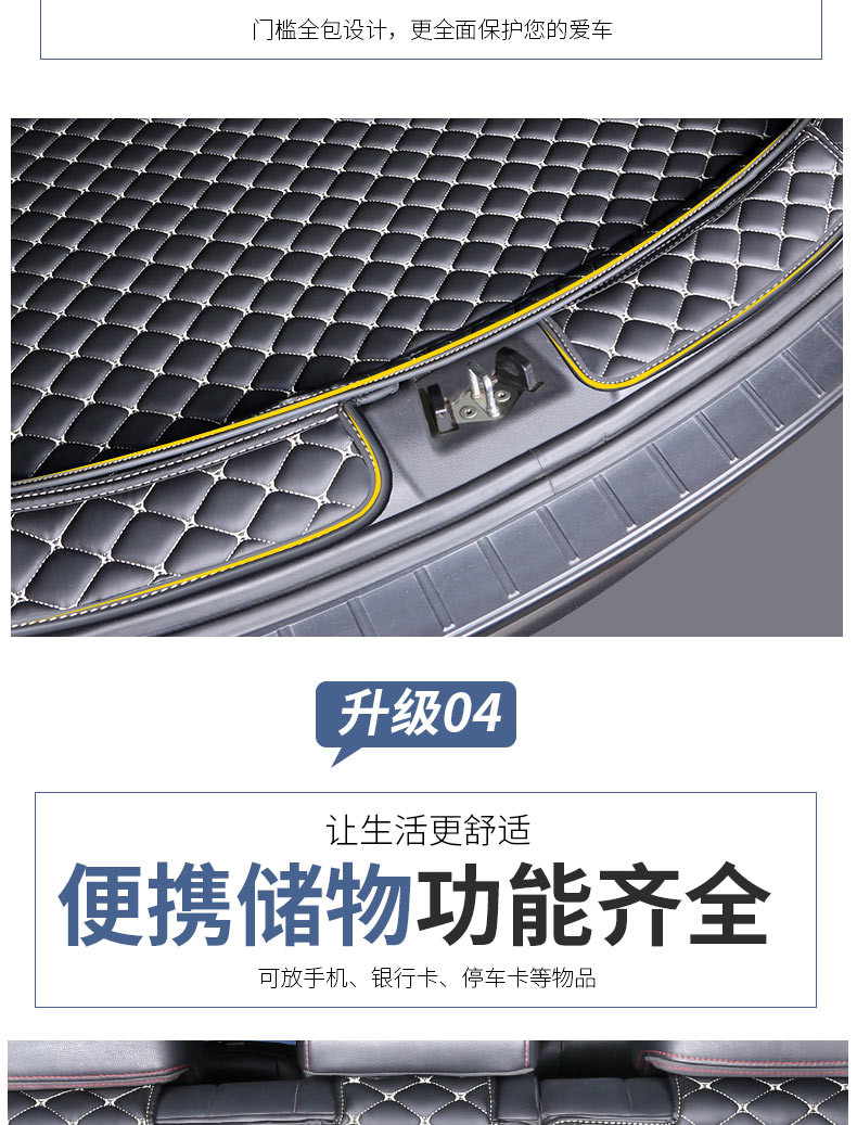 2019 Audi Q5 Q5L Full-Coverage Trunk Mat Waterproof and Wear-Resistant Interior Rear Protection Mat