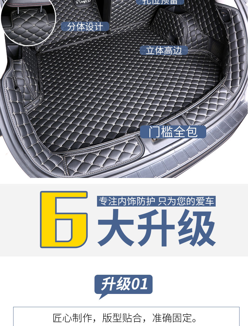 2019 Audi Q5 Q5L Full-Coverage Trunk Mat Waterproof and Wear-Resistant Interior Rear Protection Mat