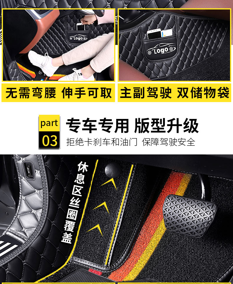 Kia K5 new and old model-specific full-coverage carpet-style car floor mats, waterproof and wear-resistant, original car foot mats