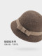 2026 New Hepburn Style Woolen Elegant Vintage Lampshade Hat Women's Winter Warm Fisherman Hat Bucket Hat