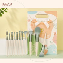 Pipa cat milk green 11 makeup brush set student affordable Cangzhou blush brush eye shadow brush makeup beauty tools