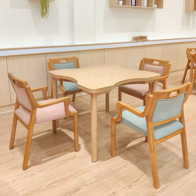 Suitable for aging solid wood furniture minimalist Old age apartments table and chairs Old homes Custom Square Butterfly Dining Table