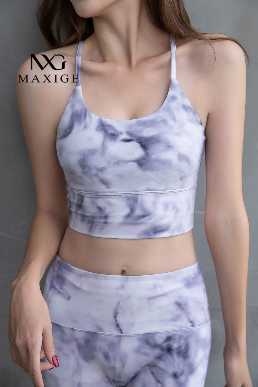 Marsie Gizzdyeing Yoga Beauty Vests Women's New Sports Underwear Women Shockproof Coalesco High Strength Running Fitness Bra