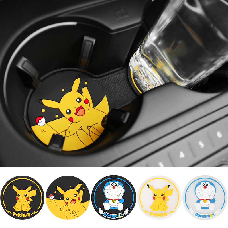 Car Cartoon Creative Water Cup Mat Door Groove Storage Tank Water Cup Anti Slip Mat Personality Car Interior Accessories Big