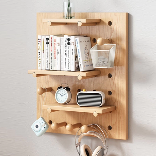 Стеллаж для хранения досок из цельного дерева, настенный стеллаж для хранения, может быть настроен по индивидуальному заказу, стеллаж для украшения входа, стеллаж для хранения перегородок