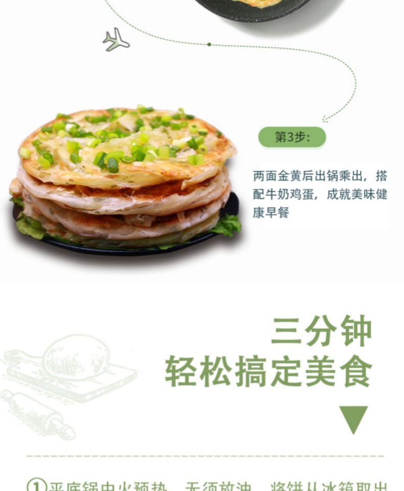 【美食客生鲜】老上海葱油饼20片*90g