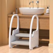 Childrens footstool babys hand washing steps stairs toilet footstool raised armrests non-slip