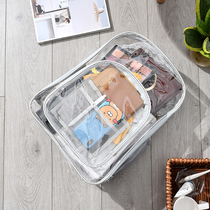 Transparent backpack female Korean fashion personalized backpack full waterproof large capacity simple male student backpack