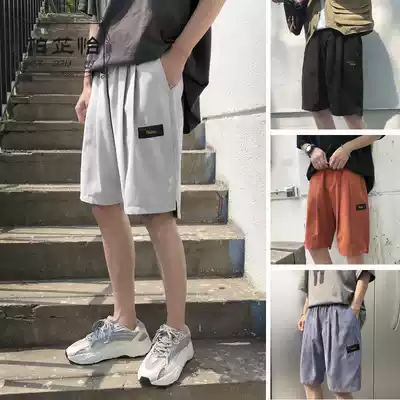 @Fangshao men's summer new bf Harajuku style shorts loose Korean casual solid color trend sports five-point pants