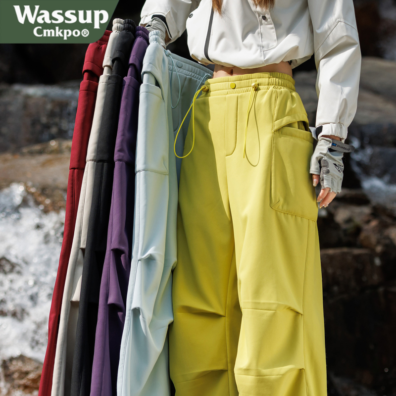 Wassup Cmkpo Outdoor Softshell Pants for Women, Spring, Autumn, and Winter, Fleece-Lined and Thickened, Hiking Pants, Skiing and Paratrooper Pants Wassup Cmkpo Outdoor Softshell Pants for Women, Spring, Autumn, and Winter, Fleece-Lined and Thickened, Hiking Pants, Skiing and Paratrooper Pants