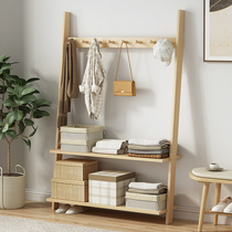 Cloakstand solid wood Easy landing living room Bedroom hanging clothes hanger leaning against wall minimalist modern multifunctional clothes holding frame