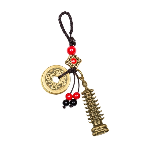 Латунный креативный брелок, ретро украшение на сумку