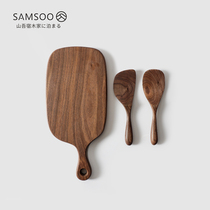 Wooden rice spoon cutting board Cutting fruit cutting board Auxiliary bread cutting board Solid wood household pizza board Mini chopping board