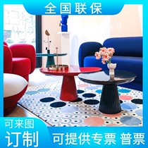 Nordic simple small apartment tea table designer creative living room home side several model room color tray coffee table