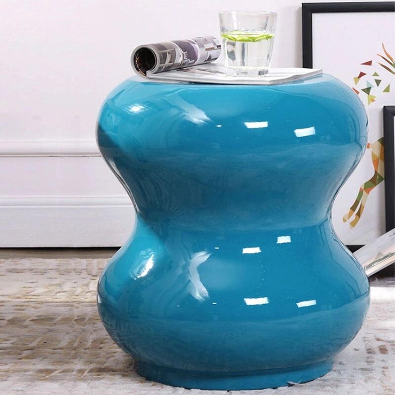 Fiberglass gourd stool children's stool small round Pier fashion Pier change shoes seat designer coffee table stool dual use