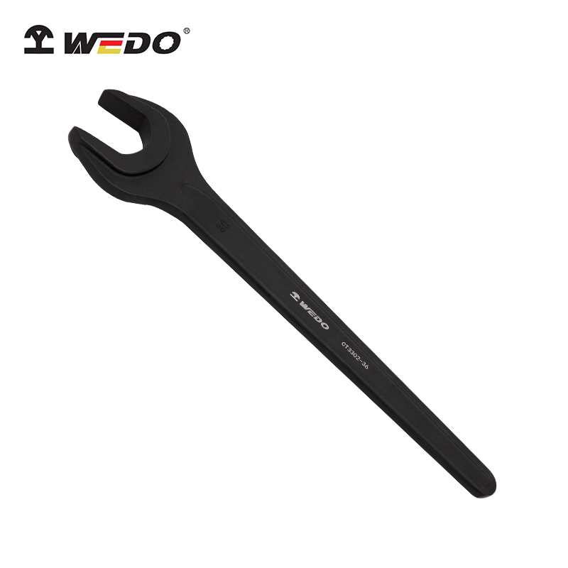 Single head open wrench straight head pressure machine tool professional black heavy heavy thickness wrench (custom)