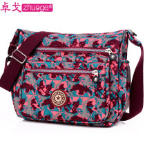 Printed canvas shoulder bag womens bag middle-aged and elderly mother bag lightweight waterproof shoulder bag casual large-capacity cloth bag women