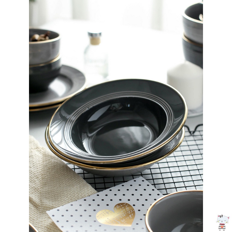 Utsuwa Nordic light key-2 luxury household contracted ceramic plate straw hat dish food dish soup plate pasta dish disk plate