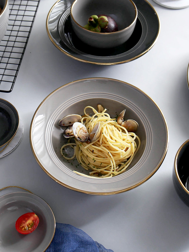 Utsuwa Nordic light key-2 luxury household contracted ceramic plate straw hat dish food dish soup plate pasta dish disk plate