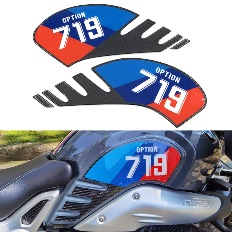 Suitable for BMW Latte R nine T pure climber modified carbon fiber fuel tank stickers Body decoration decals