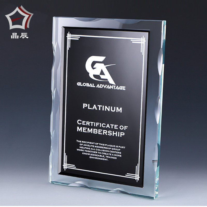 Trophy custom K9 crystal trophy custom creative authorization card lettering annual meeting enterprise outstanding employee award medal