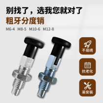 Stainless steel self-locking indexing pin carbon steel galvanized reset knob plunger thick tooth spring M6 M8 M10 M12