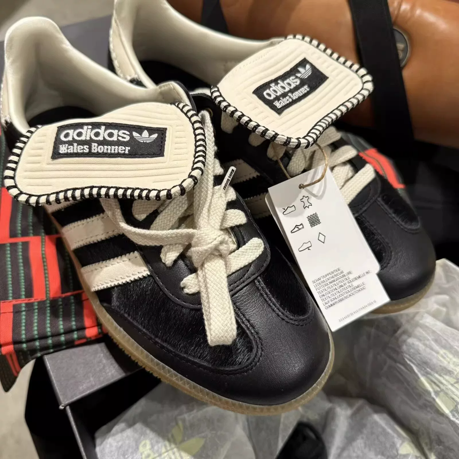Объединенные кроссовки Samba Wales Bonner x adidas для мужчин и женщин с длинным язычком, ретро, 2023 новый