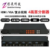 Video engineering class HDMI VGA quad 491216 way in 1 out monitor image splitter