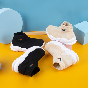 【秋冬新款】儿童高帮弹力针织袜子鞋