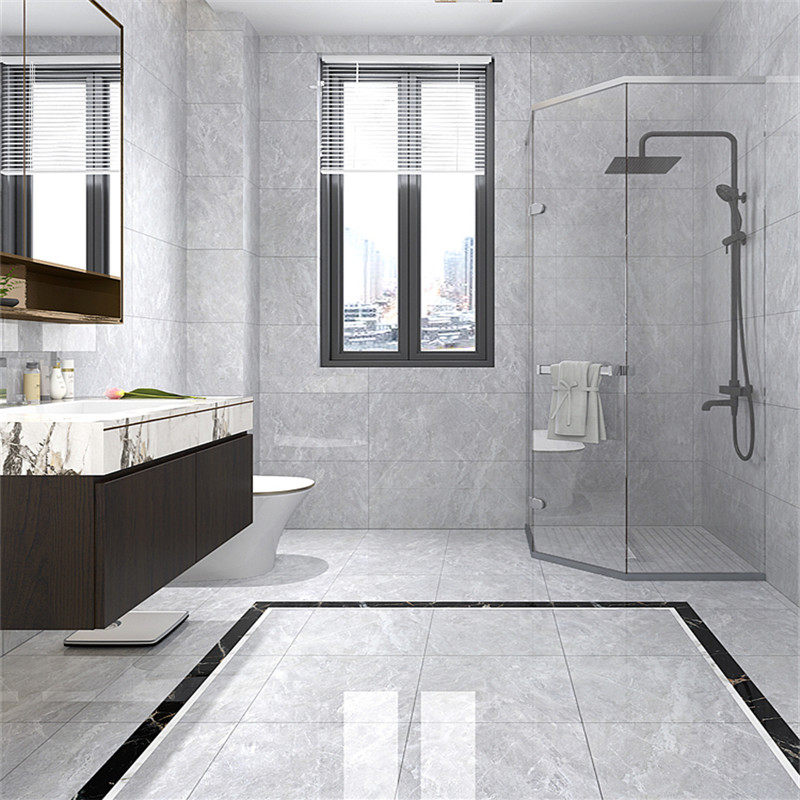 Foshan simply new gray negative ion flux marble tile floor tile floor tile in the living room 800x800 floor tile