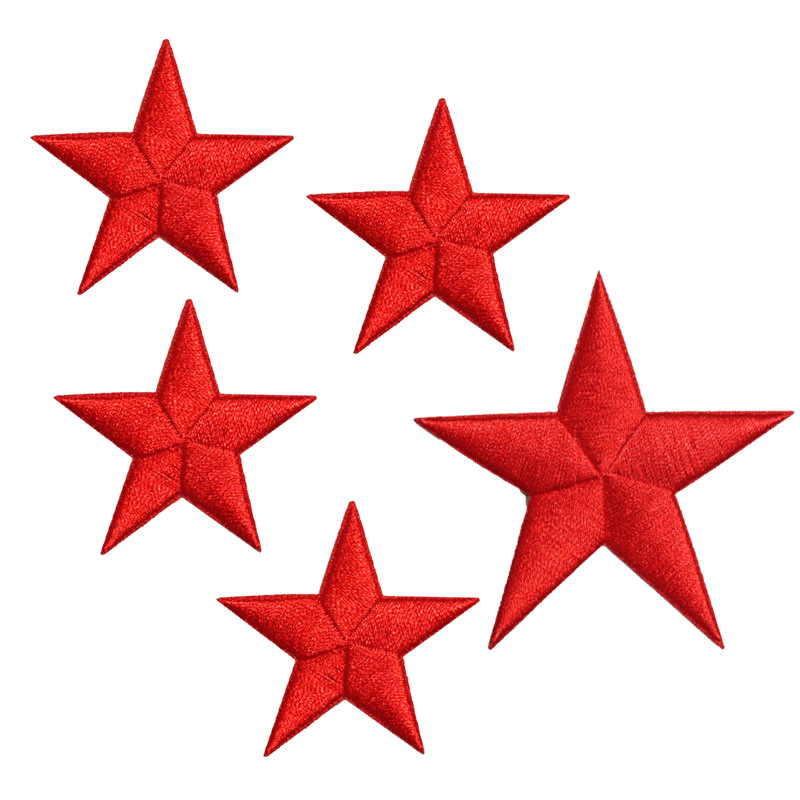 Self-Adhesive Red Five-Pointed Star Embroidered Fabric Patch for Clothes, Pants, Phone Decoration, Red Flag Seamless Patch DIY Self-Adhesive Red Five-Pointed Star Embroidered Fabric Patch for Clothes, Pants, Phone Decoration, Red Flag Seamless Patch DIY