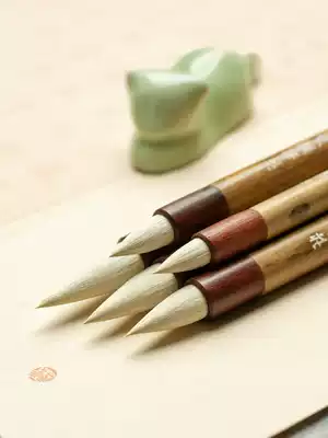 Semi-ancient thatched Caotang and brush Shanlian Lake pen brush chicken distance pen Chinese painting professional beginner regular script dream fog running script official book Ou Kai high-end soft pen seal cursive script medium calligraphy supplies