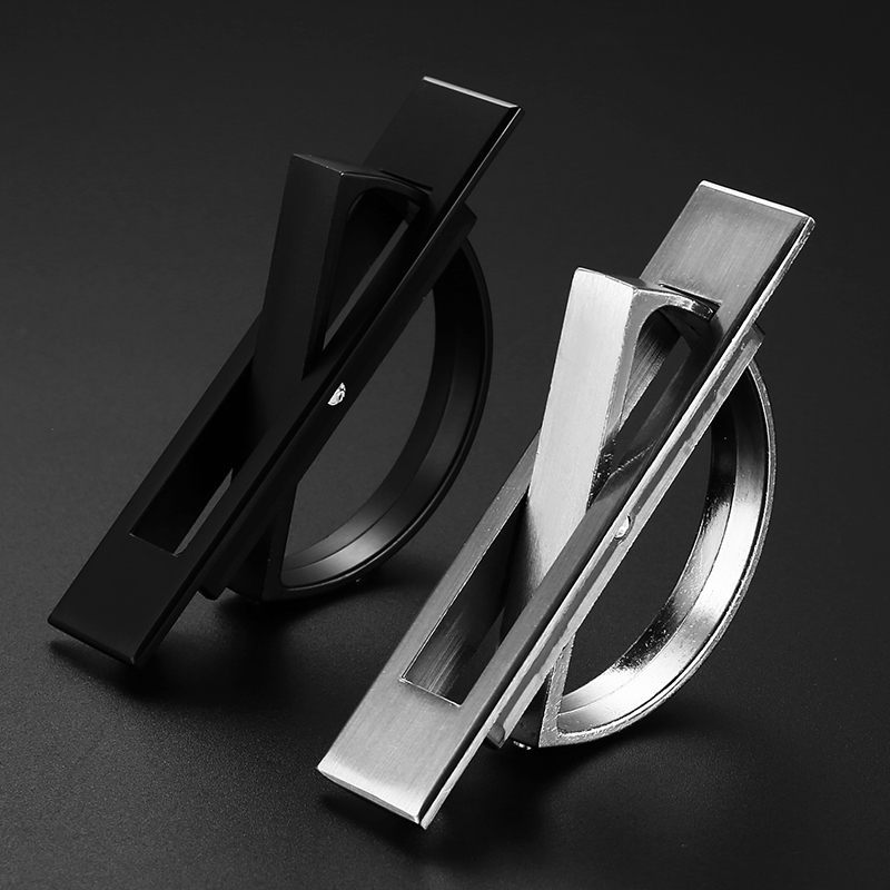 Stainless sir embedded with concealed handle embedded tatami handle ground desk drawers modern minimalist invisible handle