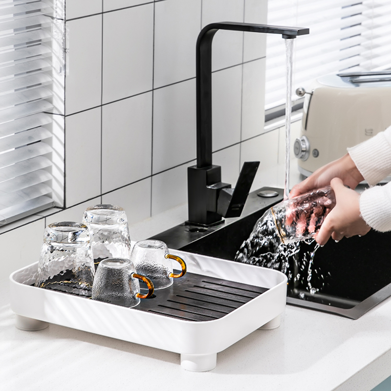 Tea tray Home light luxury modern drainage tray water storage type tea sea small tea table dry brewing table put tea cup tea tray
