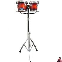 Bongo drum stand 7 wooden plus 8 inch bongo drum with Latin 7 9 electroplated tambourine bango drum stand