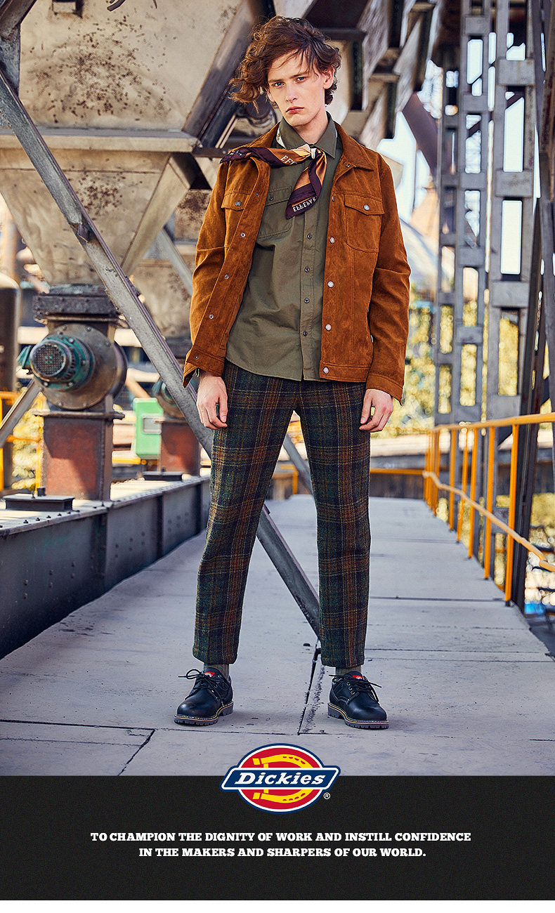 Dickies 男士 英伦风 低帮真皮休闲鞋 图1