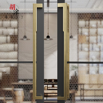 Stainless steel glass door handle modern simple door handle box sliding solid wood door thickened stainless steel handle