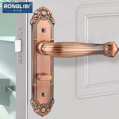Ronglisi bathroom door lock indoor bathroom lock handle single tongue toilet door lock no key