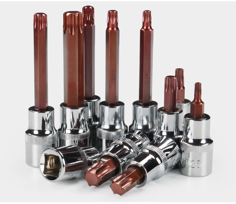 Screw sleeve 1/2 press batch sleeve pattern S2 plum blossom screw sleeve head batch head T40T45T50T55T60