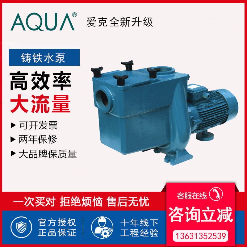 AQUA pump swimming pool filter cycle high-power cast iron pump pressurized silent waterproof AT series
