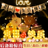 С Днем Рождения декоративная атмосфера светодиодная батарея стиль батарея неоновая лавша