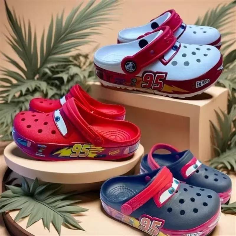 Lightning Mcqueen Clogs, Slippers, Car Clogs, Men's and Women's Sandals, Garden Shoes, Non-Slip Beach Shoes