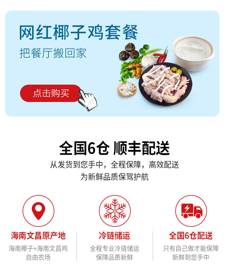 国家地理标志产品 海南文昌 散养大公鸡 2斤*3件 图4