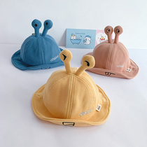 Baby Sun Hat Spring and Autumn Children's Fisherman Hat Cute Antennas for Boys and Girls Pot Hat Korean Baby Hat Tide