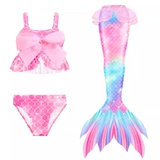 Наряд маленькой принцессы для плавания для тренировок, купальник, крой «рыбий хвост»