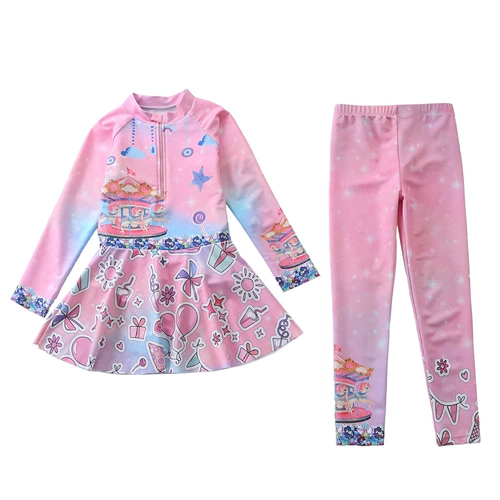 Детские штаны для плавания, лонгслив, быстросохнущий детский купальник, популярно в интернете, в западном стиле