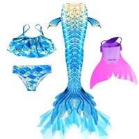 Комплект из трех предметов из пряжи синего цвета + ласты