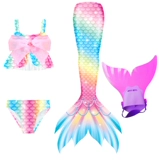 Наряд маленькой принцессы для плавания для тренировок, купальник, крой «рыбий хвост»