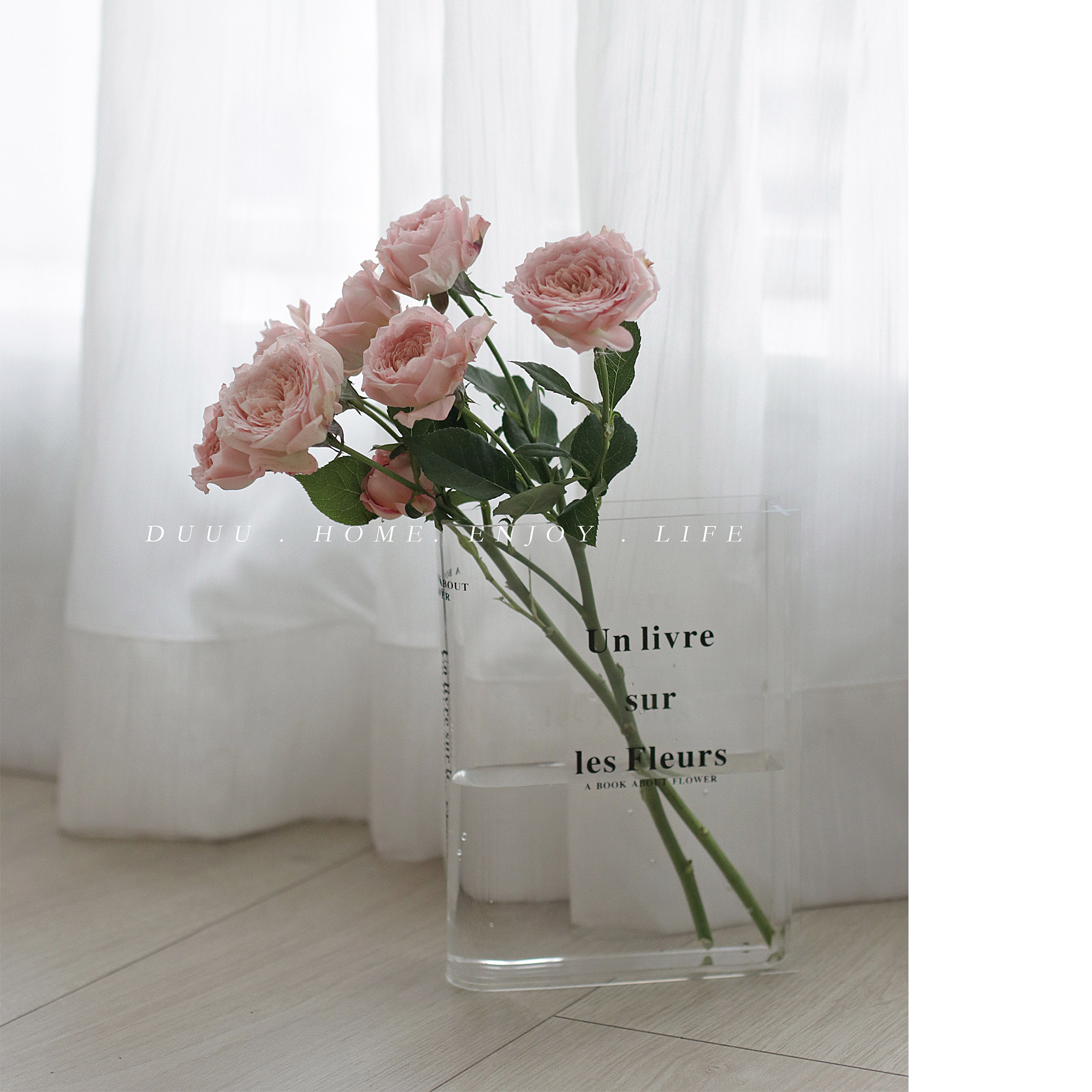 duuuhome acrylic books books niche flowers flower utensils simple home art ornaments design soft outfit matching